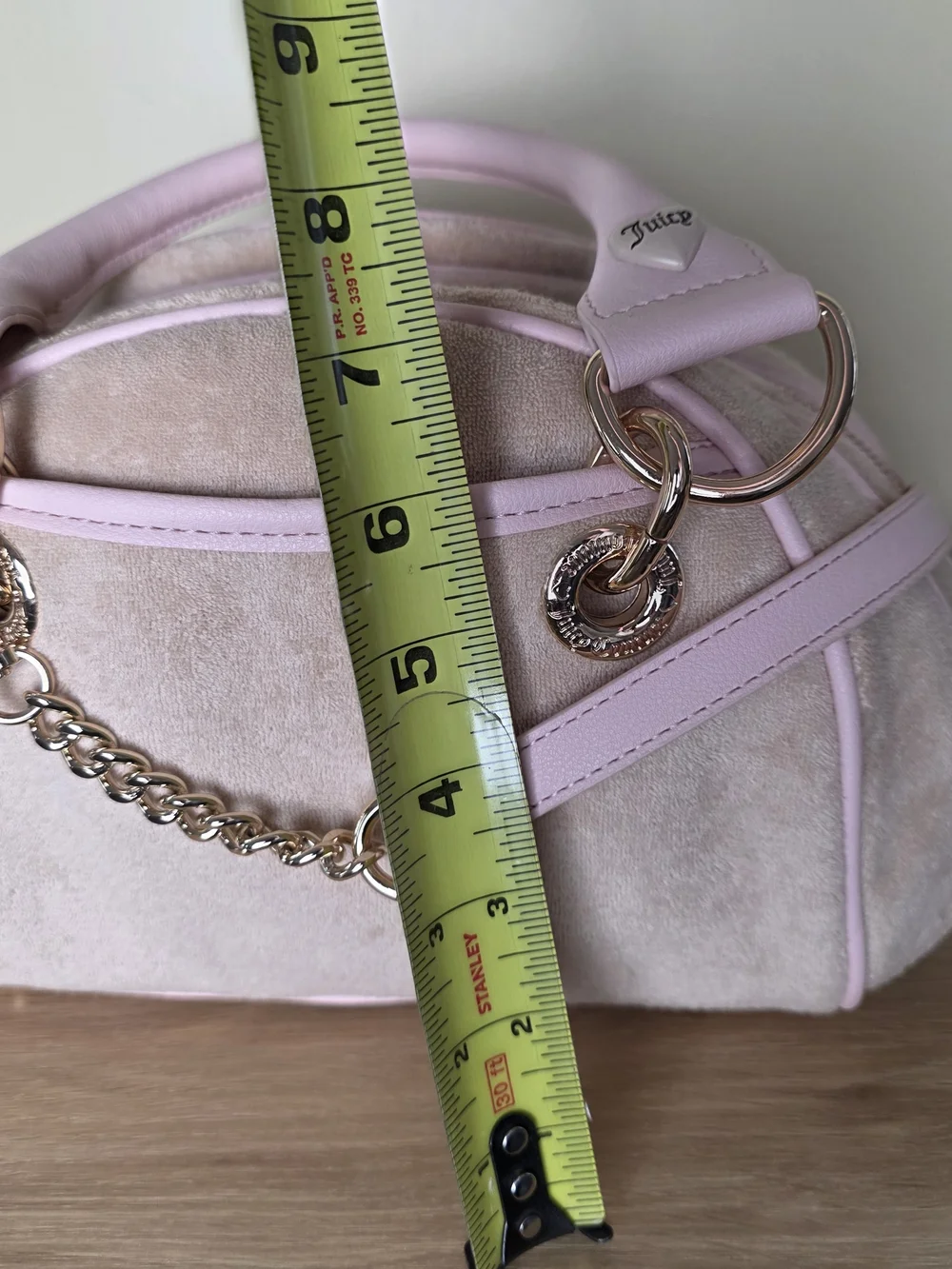 Juicy Couture Sugar Rush  Satchel with Ice Cream Charm In Buff Beige